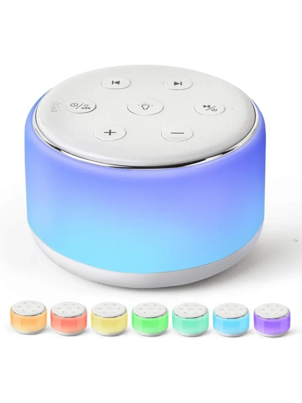 Portable White Noise Machine with Night Light - 34 Soothing Sounds for Sleep
